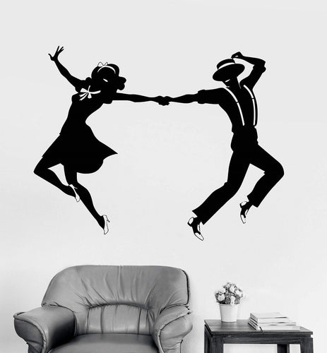 Vinyl wall applique swing dance