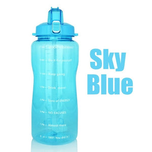 1 Gallon Plastic Water bottle with Straw