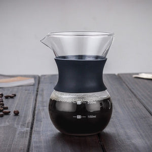 Glass Hand Punching Coffee Pot