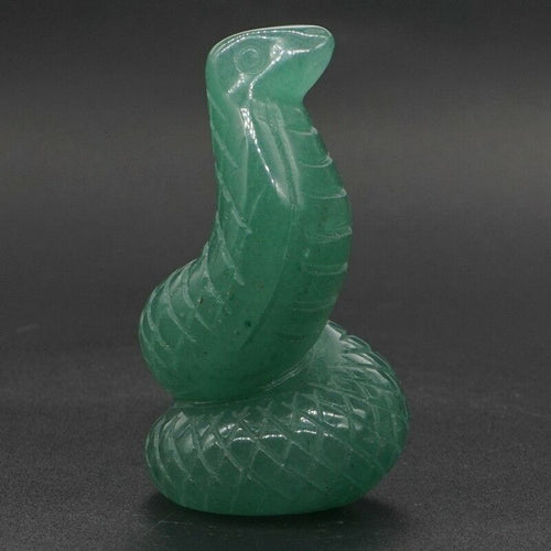 Gemstone Green Snake Statue
