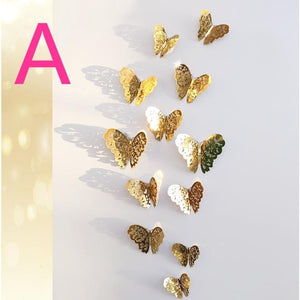 3D Hollow Butterfly Wall Stickers