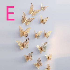 3D Hollow Butterfly Wall Stickers