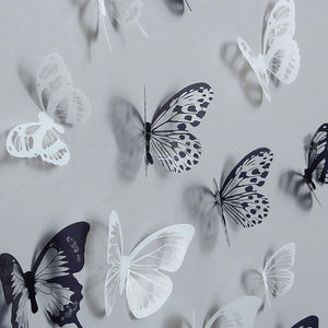 Black And White Butterfly Sticker