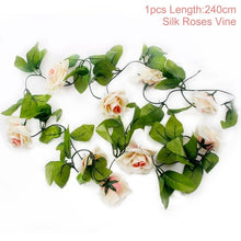 Load image into Gallery viewer, FENGRISE 80cm 1pcs Artificial Flowers Vine Ivy Leaf Fake Plant Artificial Plants Green Garland Home Wedding Party Decoration
