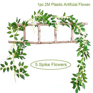 FENGRISE 80cm 1pcs Artificial Flowers Vine Ivy Leaf Fake Plant Artificial Plants Green Garland Home Wedding Party Decoration