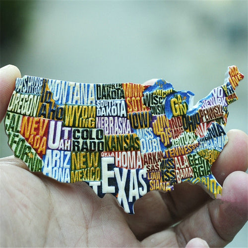 American Map Fridge Magnet