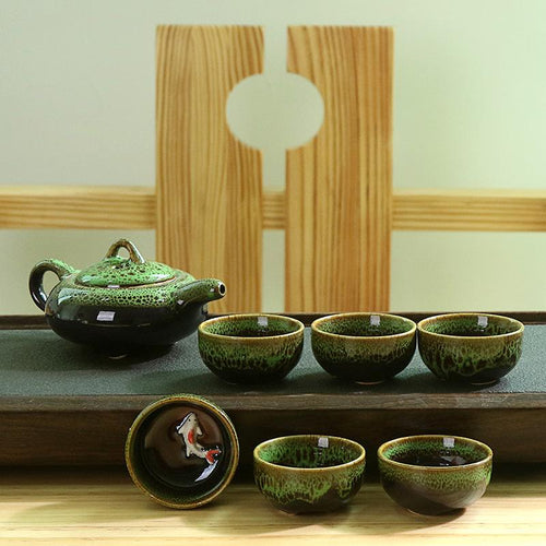 Chinese Kung Fu Tea Set Ceramic Glaze