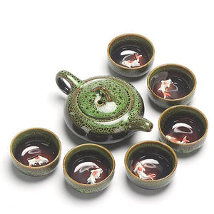 Chinese Kung Fu Tea Set Ceramic Glaze