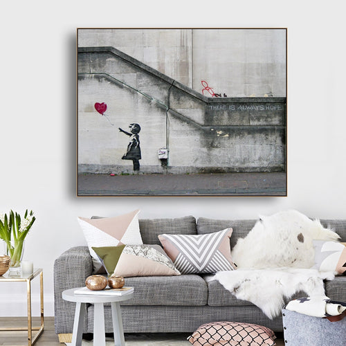 Girls and Balloons by Banksy Wall Art